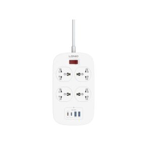 LDNIO Universal Outlet 45W USB Power Strip with 4 AC Outlets (SC4407C)